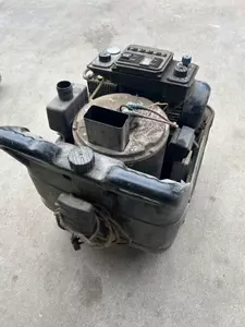 Dirty and worn Edge Panther pressure washer prior to service and repair, showing condition before maintenance work.